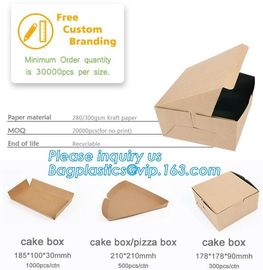 Best Selling Green Noodle/Salad Disposable Packing Kraft Paper Lunch Box,disposable kraft custom paper lunch box bagease supplier