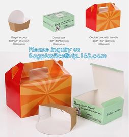 Custom Food Grade Paper Doughnet Box Wholesale,fast food take away paper box, custom printed food packaging bagease, pac supplier