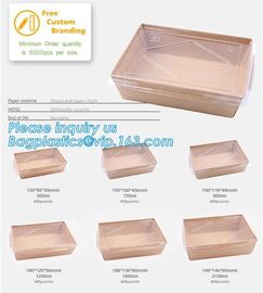 Disposable kraft paper lunch boxes, food grade paper boxes with logo,Disposable Food Kraft Paper Lunch Box bagplastics supplier