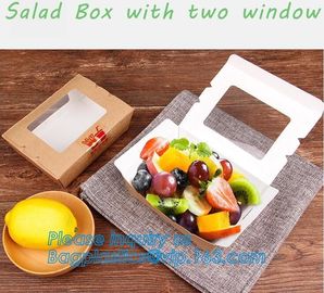 Disposable kraft paper lunch boxes, food grade paper boxes with logo,Disposable Food Kraft Paper Lunch Box bagplastics supplier