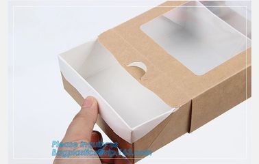 Disposable kraft paper lunch boxes, food grade paper boxes with logo,Disposable Food Kraft Paper Lunch Box bagplastics supplier