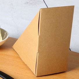 Kraft Triple Sandwich Wedge Box with Window Recyclable Paper Lunch Container Boxes,Promotional Triangle Sandwich Paper B supplier