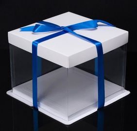 Customized color square white cheap macaron square cake box for packing,embossing cheese cup moon tall cake paper box supplier