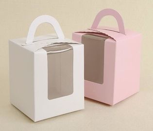 Wholesale China Supply Transparent PVC Material Type Packaging Plastic Box Cake Box for Birthday Cake with Ribbon bageas supplier