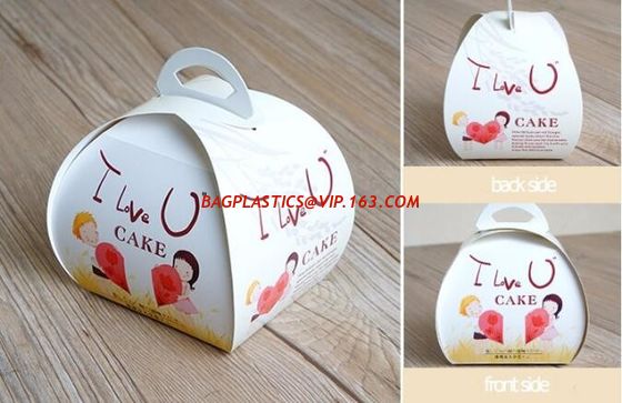 Cake Box Cake Packaging Container Food Paper Gift Box,Cheap Wholesale Custom Printed Matt Lamination Art Paper Cake Box supplier