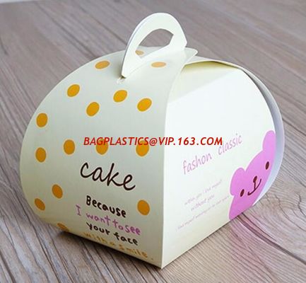 Cake Box Cake Packaging Container Food Paper Gift Box,Cheap Wholesale Custom Printed Matt Lamination Art Paper Cake Box supplier