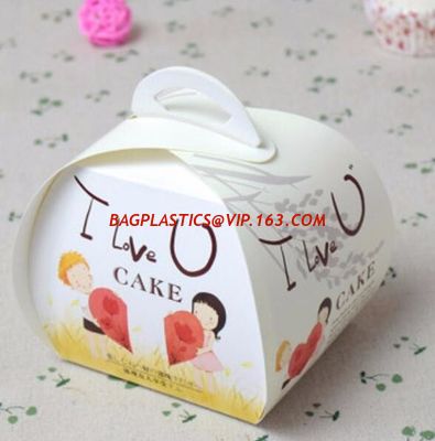 Cake Box Cake Packaging Container Food Paper Gift Box,Cheap Wholesale Custom Printed Matt Lamination Art Paper Cake Box supplier