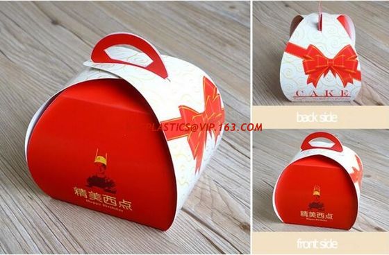 Cake Box Cake Packaging Container Food Paper Gift Box,Cheap Wholesale Custom Printed Matt Lamination Art Paper Cake Box supplier