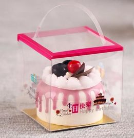 Inquiries For Free Samples Tall Clear Cake Box 12 Inch,Environmental PET decorative transparent plastic cake box with wh supplier