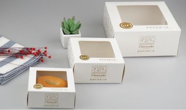 Kraft paper clear window biscuit / cookie / cake box,custom made fancy Luxury cardboard Coated paper cake box wholesale supplier