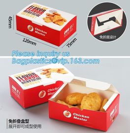 Custom 100% food grade burger box with logo,Food grade good quality cardboard paper box,Disposable plastic package color supplier