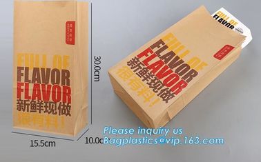 Foldable kraft paper fastfood packing box for hamburger,Factory price custom size logo print take away kraft window gift supplier