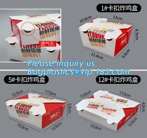 Foldable kraft paper fastfood packing box for hamburger,Factory price custom size logo print take away kraft window gift supplier