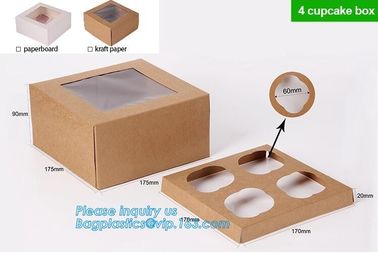 Hot sale pink PET custom cake box,High quality and sweet foldable cup cake paper box,clear window cup cake boxes paper p supplier