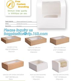 Hot sale pink PET custom cake box,High quality and sweet foldable cup cake paper box,clear window cup cake boxes paper p supplier