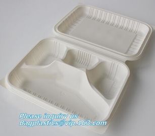 100% Biodegradable sugarcane pulp Lunch disposable Box bagasse food container disposable clamshell lunch box bagease pac supplier