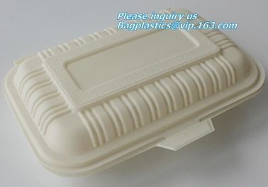 100% Biodegradable sugarcane pulp Lunch disposable Box bagasse food container disposable clamshell lunch box bagease pac supplier