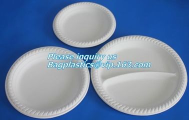 round eco friendly corn starch plates restaurant disposable plates,Safe product biodegradable salad plate biodegradable supplier