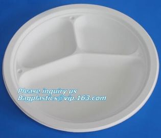 round eco friendly corn starch plates restaurant disposable plates,Safe product biodegradable salad plate biodegradable supplier