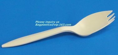 5.5 inch BPA FREE Spork Biodegradable Plastic PLA Fork Spoon Combination Corn Starch Compostable Disposable bagplastics supplier