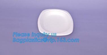 7 inch Pretty Food Grade Eco Biodegradable Tableware Disposable Corn Starch Plate,corn starch disposable plastic plates/ supplier