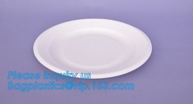 7 inch Pretty Food Grade Eco Biodegradable Tableware Disposable Corn Starch Plate,corn starch disposable plastic plates/ supplier