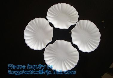 7 inch Pretty Food Grade Eco Biodegradable Tableware Disposable Corn Starch Plate,corn starch disposable plastic plates/ supplier