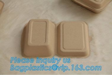 biodegradable sugarcane food container 6inch 450ml to-go burger box,Eco-friendly Biodegradable Corn Starch Food Containe supplier