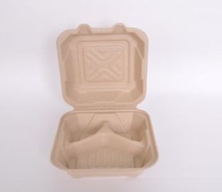 biodegradable sugarcane food container 6inch 450ml to-go burger box,Eco-friendly Biodegradable Corn Starch Food Containe supplier