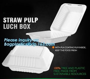 straw pulp lunch box,eco-friendly PLA tableware,dinnerware set,healthy tableware,containers packaging bagasse clamshell supplier