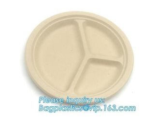 Biodegradable plate food grade green sugarcane bagasse plate,10&quot; sugarcane ecofriendly disposable oval plate bagease pac supplier