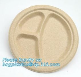 Biodegradable plate food grade green sugarcane bagasse plate,10&quot; sugarcane ecofriendly disposable oval plate bagease pac supplier
