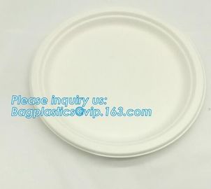 Biodegradable plate food grade green sugarcane bagasse plate,10&quot; sugarcane ecofriendly disposable oval plate bagease pac supplier