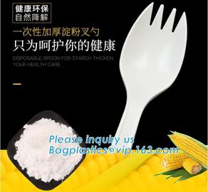 PLA cutlery |knife|fork|spoon,EN13432 certificate PLA Cutlery fork,Disposable and biodegradable PLA tableware,bagease pa supplier