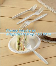 biodegradable compostable CPLA cutlery dinnerware tableware,PLA compostable cultery,cultery/spoon/fork/knife,bagease pac supplier