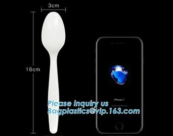 biodegradable compostable CPLA cutlery dinnerware tableware,PLA compostable cultery,cultery/spoon/fork/knife,bagease pac supplier