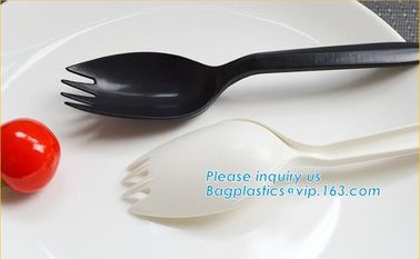 Disposable Biodegradable Corn Starch Fork Knife Spoon / Cutlery for Food,compostable disposable CPLA plastic knife with supplier