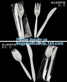 Disposable Biodegradable Corn Starch Fork Knife Spoon / Cutlery for Food,compostable disposable CPLA plastic knife with supplier