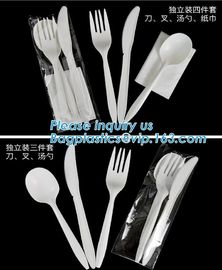 Disposable Biodegradable Corn Starch Fork Knife Spoon / Cutlery for Food,compostable disposable CPLA plastic knife with supplier