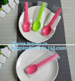 Pink Corn Starch Ice Cream Dessert Spoon,ECO-friendly Corn starch Compostable Spoon,EU style corn starch disposable plas supplier