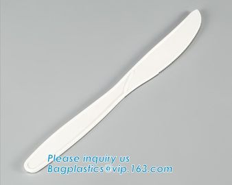 wholesale Biodegradable cPLA plastic white cutlery set,Eco-friendly Disposable Biodegradable Corn Starch Spork-Fork Spoo supplier