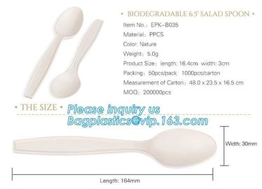 13 cm Length Corn Starch Bio Plastic Disposable Table Spoon,Eco-friendly Corn Starch Disposable Plastic Spoon,bagease pa supplier