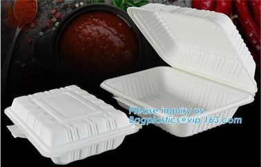 biodegradable corn starch food container,Airline new nature 900ml biodegradable corn starch food container with lid pac supplier