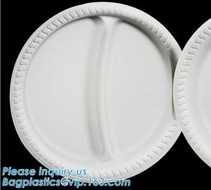 Eco-Friendly biodegradable compostable sugarcane bagasse 7inch food plate,disposable bagasse sugarcane plate 9inch pack supplier