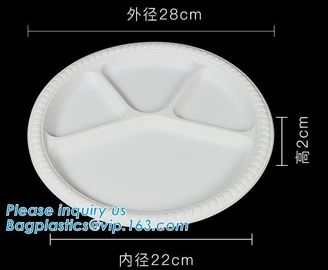 Eco-Friendly biodegradable compostable sugarcane bagasse 7inch food plate,disposable bagasse sugarcane plate 9inch pack supplier