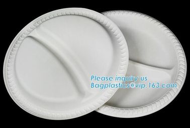 Eco-Friendly biodegradable compostable sugarcane bagasse 7inch food plate,disposable bagasse sugarcane plate 9inch pack supplier