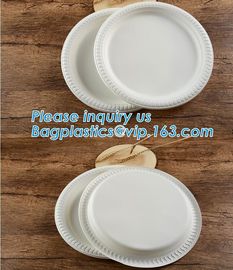 Eco-Friendly biodegradable compostable sugarcane bagasse 7inch food plate,disposable bagasse sugarcane plate 9inch pack supplier