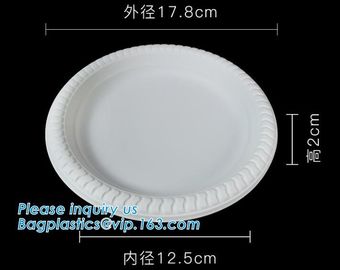 Eco-Friendly biodegradable compostable sugarcane bagasse 7inch food plate,disposable bagasse sugarcane plate 9inch pack supplier