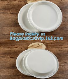 Eco-Friendly biodegradable compostable sugarcane bagasse 7inch food plate,disposable bagasse sugarcane plate 9inch pack supplier