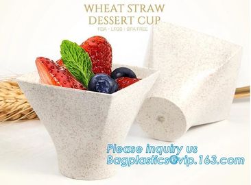 Wheat straw Compostable PLA eco-friendly biodegradable plastic cups,2.5 oz 4oz 6.5oz 8oz 12 oz 16oz 20oz 22oz 32oz Sugar supplier